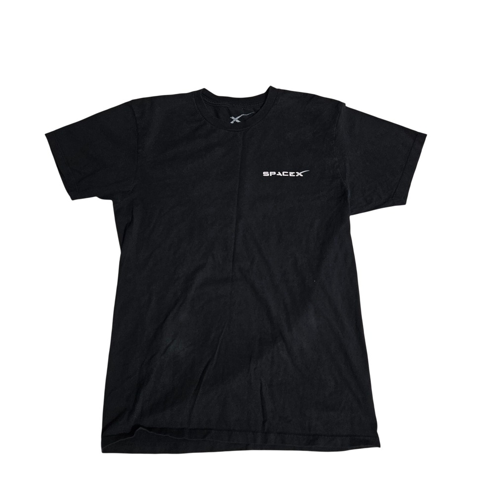 SpaceX Falcon 9 F9 Graphic T-Shirt Mens XL Black Cotton Short Sleeve Crewneck